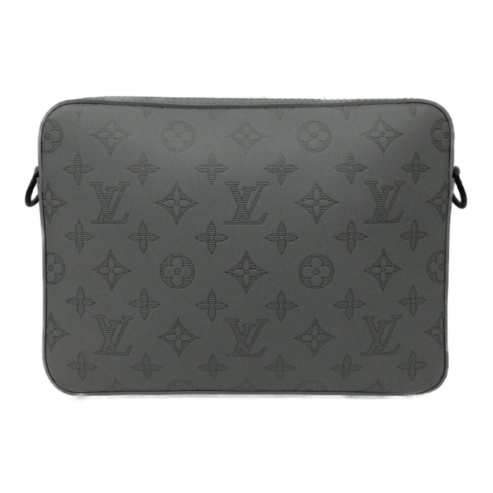 Louis Vuitton Gray Duo Bag Messenger Crossbody Shoulder Monogram Shadow Black
